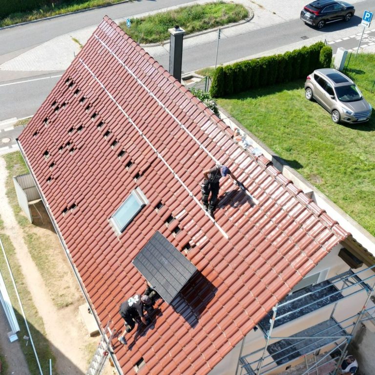 Bau der Solaranlage